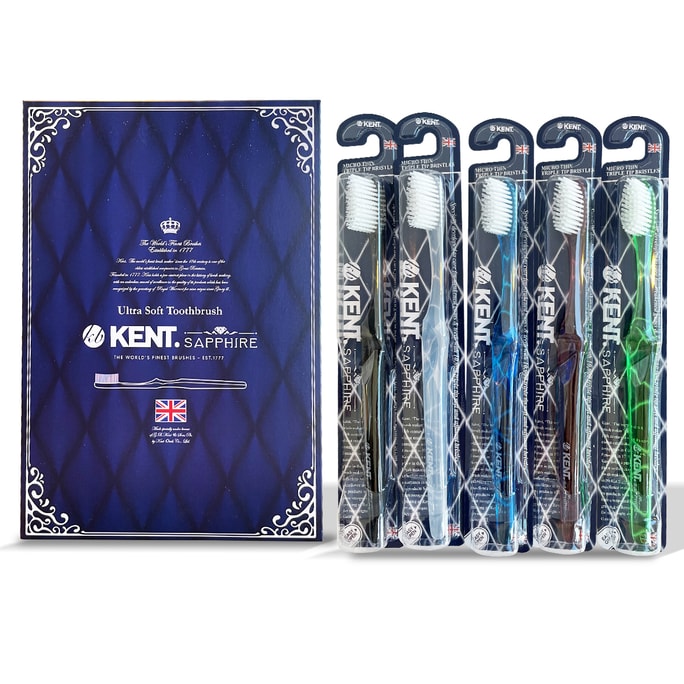 KENT ORALS USA Sapphire Toothbrushes 1 Box - 5 Piece