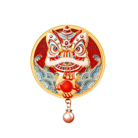 Xianzhi Refrigerator Poster Cultural Creative Flowing Red Lion For Operation 12.5*10Cm* 1 Piece