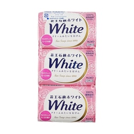 KAO WHITE Bar Soap Bath Size Natural Plant Extracted 3pcs #Aromatic Rose 390g