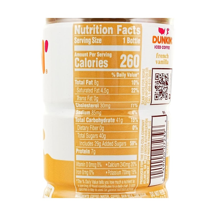 Dunkin' French Vanilla Iced Coffee, 13.7 oz bottles 4