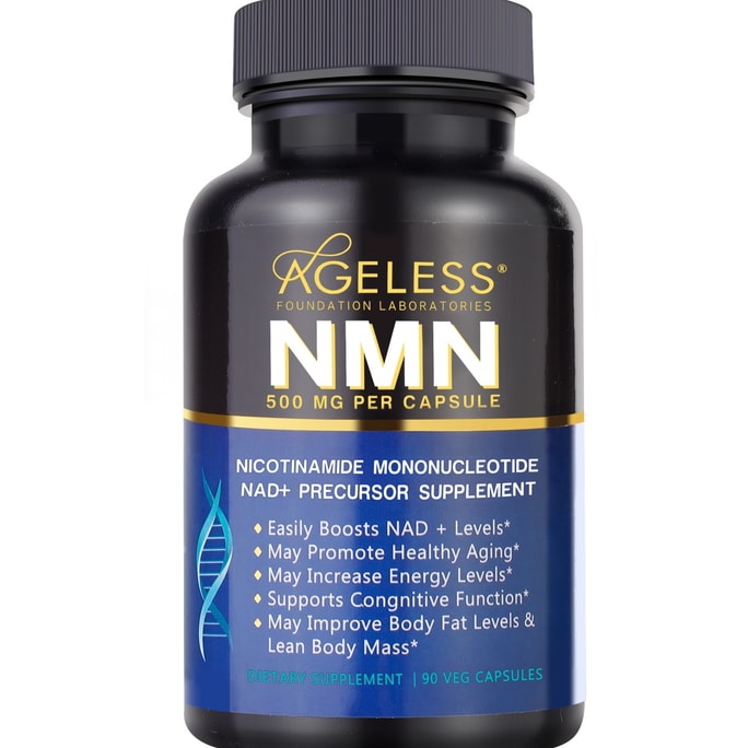 NMN (Nicotinamide Mononucleotide) Boost NAD+ Anti Aging 500mg 90 Capsule