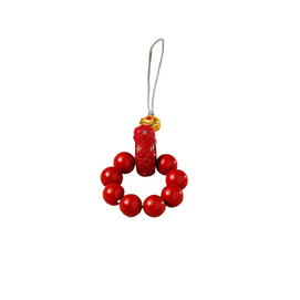 【中国直邮】 灵隐祈福 朱砂钥匙扣手机链 朱砂手捻【好运莲莲】珠径10mm