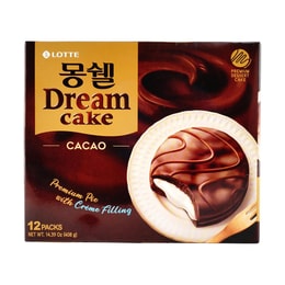 韓國LOTTE樂天 蒙西派 夢雪巧克力蛋糕派 12枚入 384g