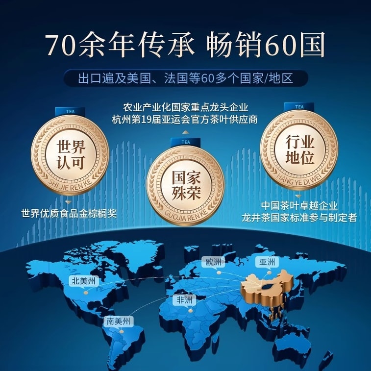 【中国直邮】 狮峰茶叶 2025新茶上市狮峰牌西湖龙井茶叶礼盒装明前特级青花绿茶 200g送礼 4