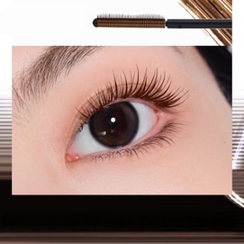Feather Lash Iron Mascara, 0.11 oz. #02 Brown - 12HR Smudge-Proof & Clump-Free | 3-in-1 Lash Primer + Volumizing + Seale