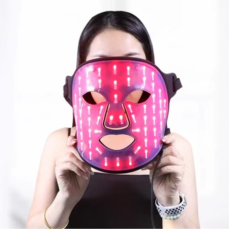 중국 KAKUSAN 새로운 실리콘 뷰티 마스크 광자 회춘 악기 분광계 여드름 회춘 미용 기기 블랙 1개 5