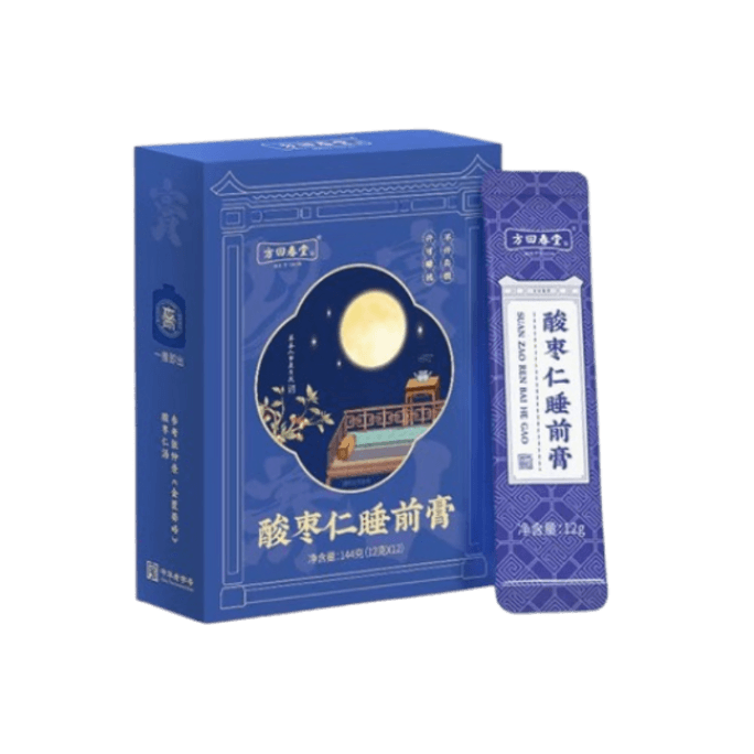 Sour Date Seed Bedtime Cream Lily Poria Longan Meat An Tea Sleeping Cream 12g*12 Strips/Box