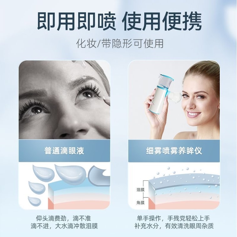 【中国直送】英国OESアトマイザーアイモイスチャライザー、スチームスプレーアイマッサージャー、ドライアイと目の疲れを緩和、フラッグシップブルー 4