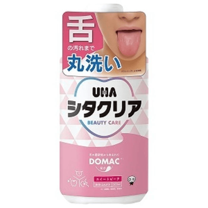 【日本直邮】 日本 UHA 悠哈 味觉糖 500毫升 液体牙膏 预防口臭口腔护理薄荷桃子味