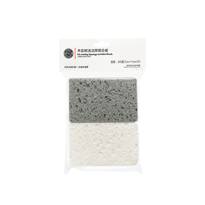 木材パルプコットンクリーニングワイプコンボパック（2枚入り）