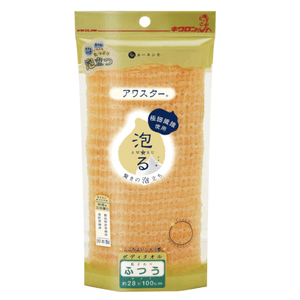 【日本直郵】KIKULON 吉酷隆日本長條拉背式去角質搓泥洗澡巾 柔軟程度為【普通】顏色隨機發貨 1條