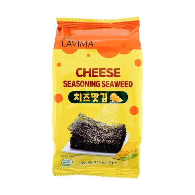 라비마 구운 김 치즈 시즈닝 0.14온스 【바삭한 바다 간식】【치즈 맛】