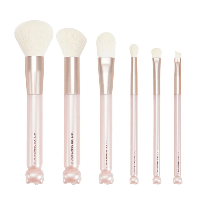 Hello Kitty Kawaii Icon 6 Pcs Soft Makeup Brush Set(Pink)