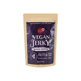 Vegan Jerky Black Pepper Flavor Plant Based Protein,7.5oz
