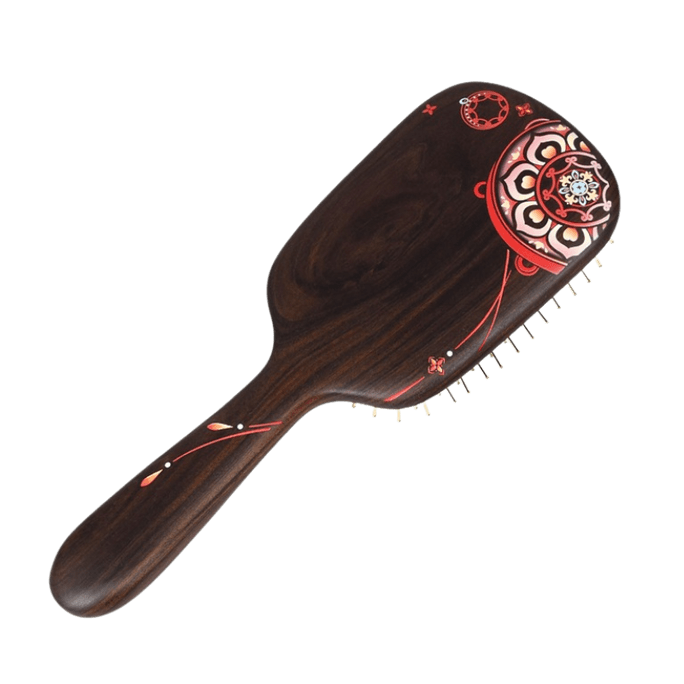 Tanmujiang Wooden Brush with Drum Pattern 1PC