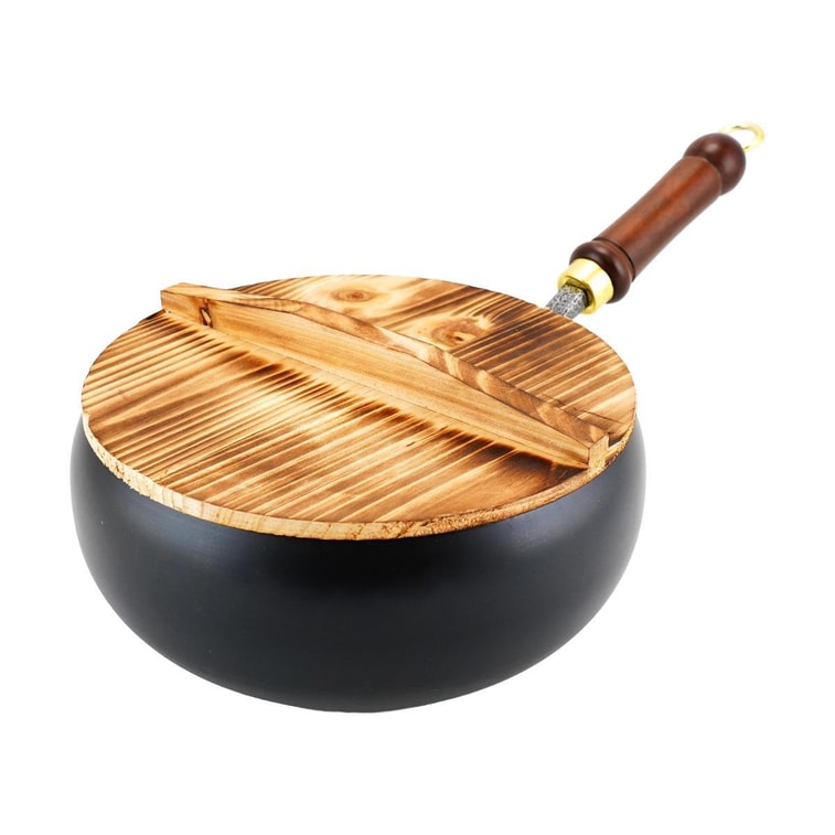 Poêle à frire avec couvercle en bois, 24 cm 5