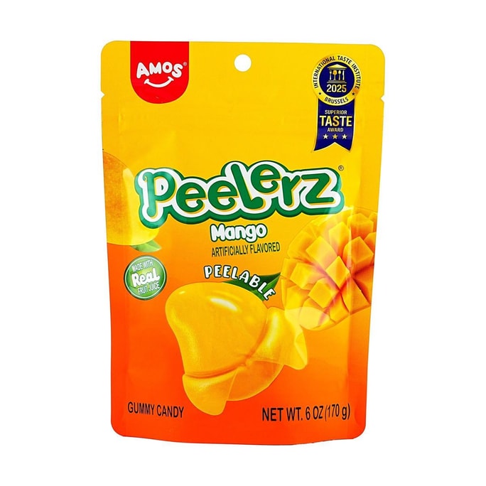 AMOS阿麦斯 剥皮软糖 芒果味 170g【真实果汁添加】
