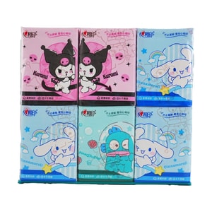 心相印 三麗鷗聯名-庫洛米系列便攜式手帕紙餐巾紙 7張/包*12包