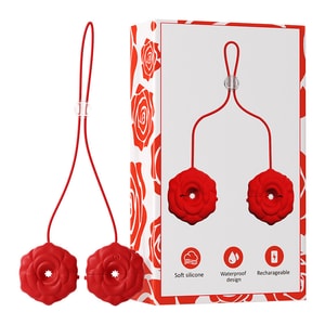 [중국 직배송] 미지 스마트 컨트롤 로즈 니플 클램프 진동 앱 컨트롤 커플 섹스 토이 성인용품 1팩