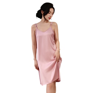 New High-end And Luxurious Camisole Nightgown For Home Wear Bean Paste Pink L
