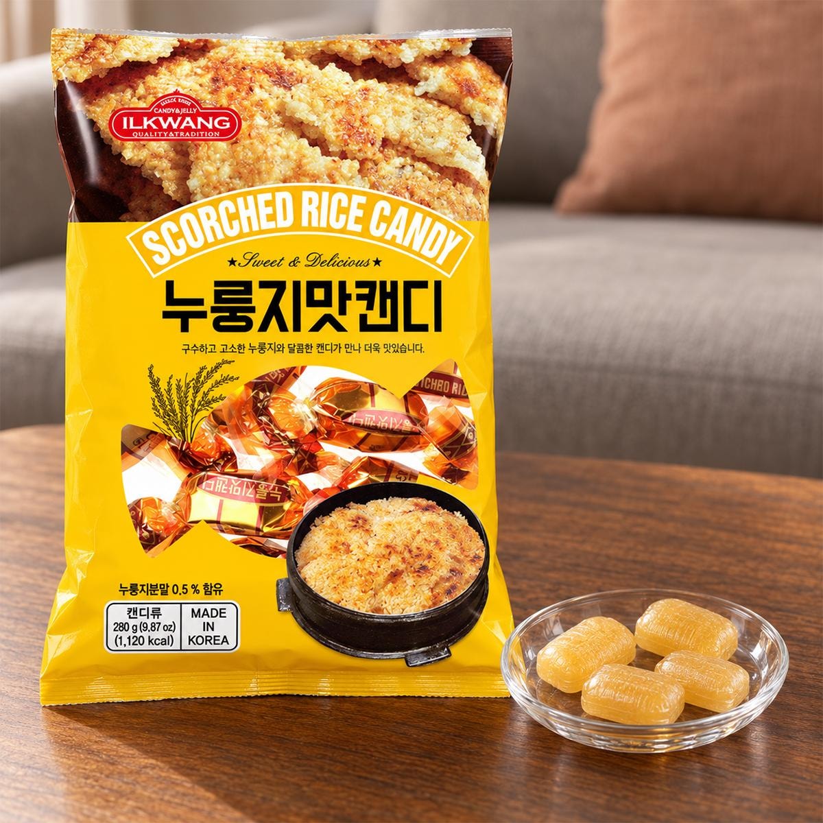 ILKWANG 焦げ米飴 9.87oz 【韓国クラシック】【甘くて美味しい】 - Yami