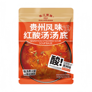 【中国直送】パールリバーブリッジブランド 貴州風紅酸スープ鍋ベース 黄金酸スープソース ライスヌードル 240g×1袋