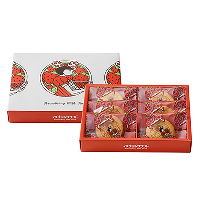 Francais Seasonal Limited Edition Strawberry Milk Sandwich Cookies 6pcs