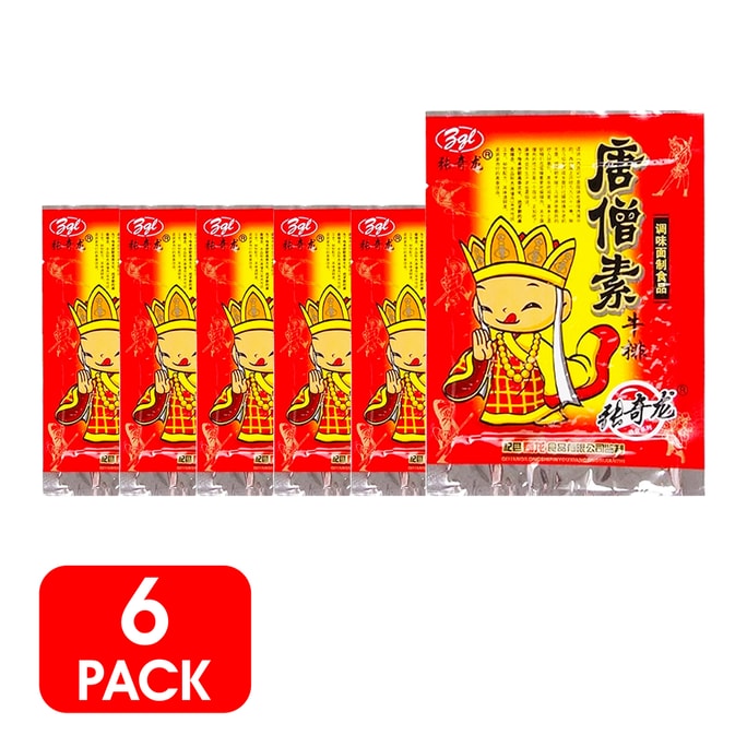 [Recall the taste of childhood] Vegetarian steak Spicy strips and slices 18g*6packs [Snacks at the school gate] [Firm and chewy]