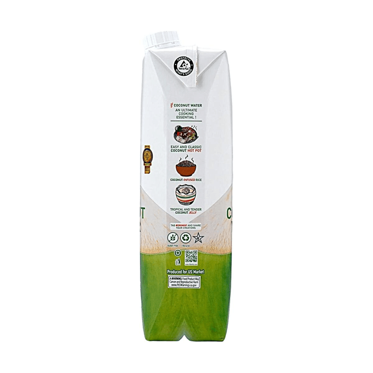 Coconut Water 100% Natural, 33.8 fl oz【0 Sugar 0 Fat Low Calories】 6