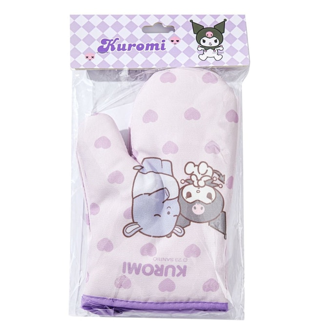 【中國直郵】 Marsica 烤箱微波爐家用耐高溫廚房卡通防燙手套 紫 1個裝