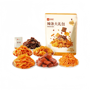 Spicy Snack Gift Pack [6 Types, 25 Packs] Spicy Gluten and Spicy Sliced Meat Snack 236g per Bag