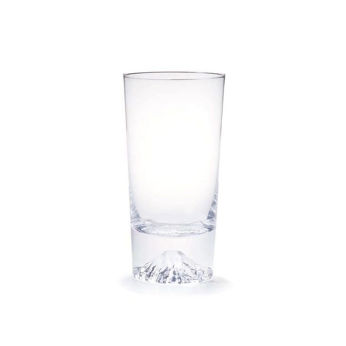 日本田岛玻璃手工制作的富士山玻璃杯子(江户风格13.5盎司)