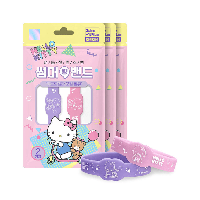 韩国ATEX Hello Kitty 驱蚊腕带2p x 3