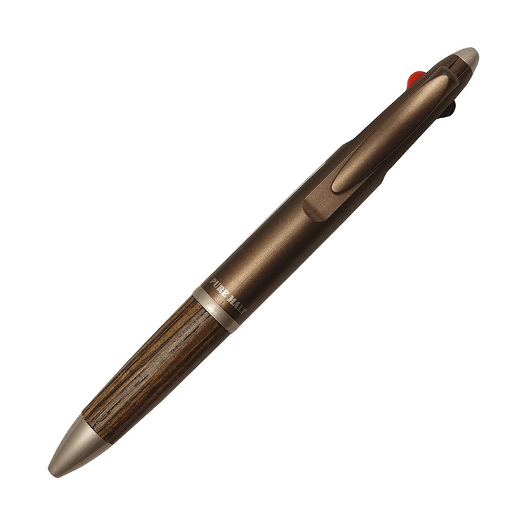 Wooden handle multifunctional pen 0.7mm black and red ballpoint pen + 0.5mm  mechanical pencil dark brown - Yamibuy.com