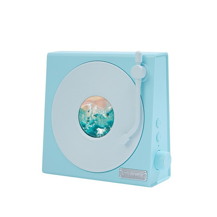 【中国直邮】 HOLIHEYO 新款悬浮歌词蓝牙音箱动态背景黑胶复古白噪音室内摆件多变时钟  象牙白色 一台装 10