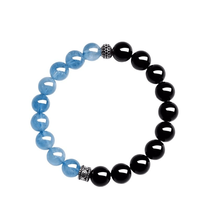 Putuo Mountain Obsidian Sea Blue Treasure Bracelet Natural Crystal Bracelet 10mm