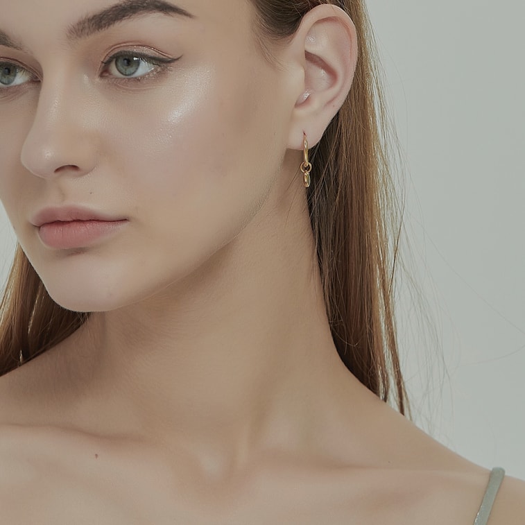 SHAPES STUDIO 復古愛心小圈耳環 一對 3