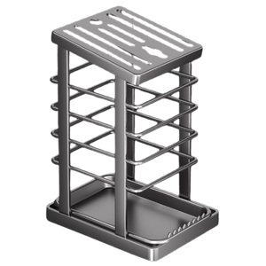 주방 조리대 칼꽂이 칼꽂이 보관대 칼과 포크를 보관할 수 있는 회색