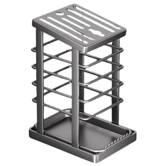 Kitchen Knife Holder Fork Storage Rack Gray Colour (8 Pieces)