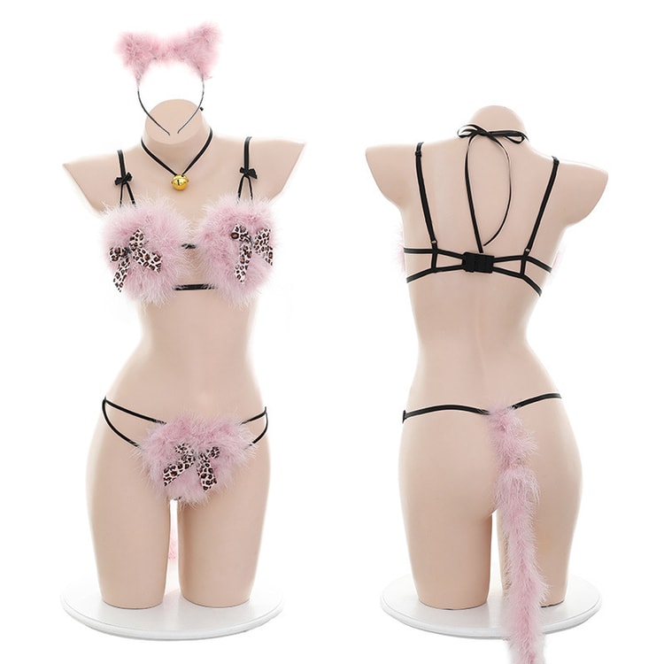 Erotic lingerie sexy cute cat suit one size pink - Yami.com