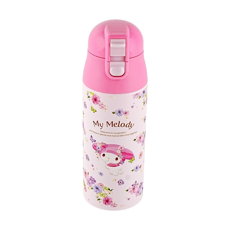 초경량 & 컴팩트 원터치 잠금 스테인리스 스틸 보온 텀블러 – 마이 멜로디 파스텔 브라이트 수채화 플로럴 6