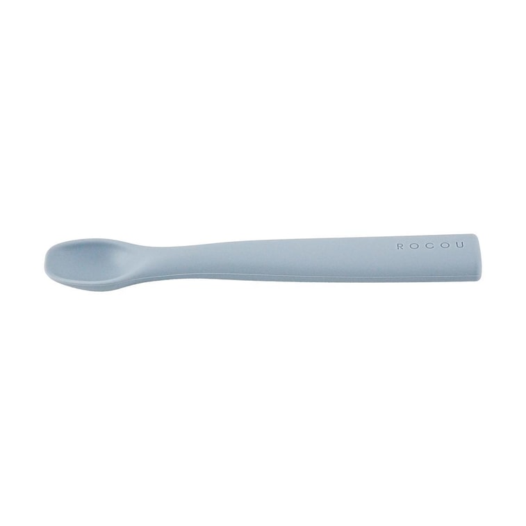 Silicone Baby Spoon Feeding Spoon Vanilla Blue 4