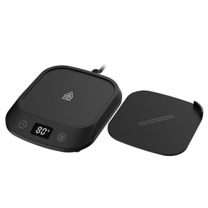 Us-spec 110V constant-temperature 80-degree warm coasters for office, dormitory, apartment and home use with 4 temperature Settings, preset and timed heating. black 1unit