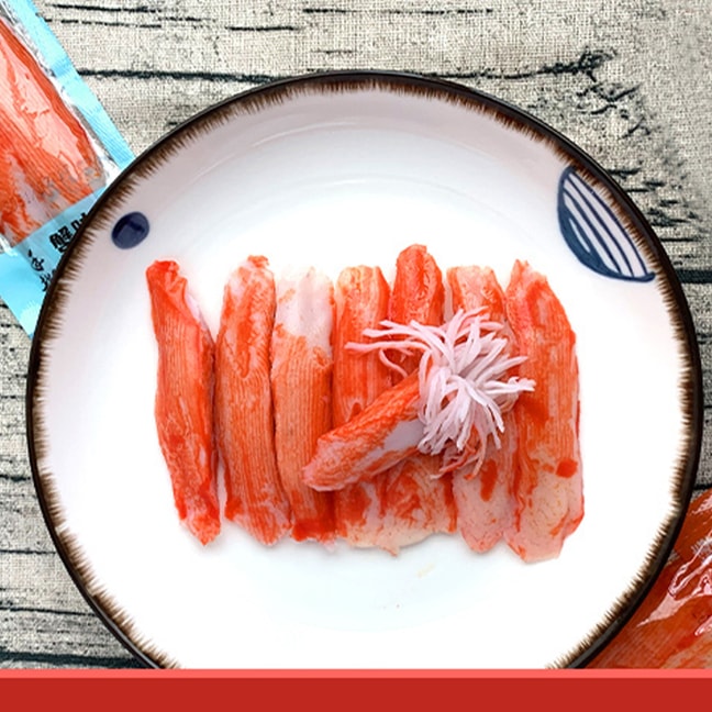 [달콤하고 저지방 스낵] 슈이이팡 크랩 스틱, 오리지널 맛, 200g [샐러드 동반자] [봉지에서 꺼내 바로 먹을 수 있음] [체중 관리 스낵]