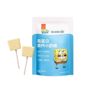 High Protein And High Calcium Small Milk Bar SpongeBob Squarepants Children's Milk Tablets Snack Cream Lollipop 30g/ bag