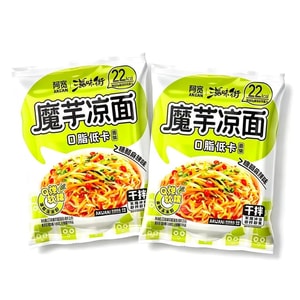 白家 阿宽 魔芋凉面【2包 346g】【0脂 低卡】 糖醋麻辣味 冲泡即食 速食魔芋粉【轻食饱腹代餐 拌面凉皮】