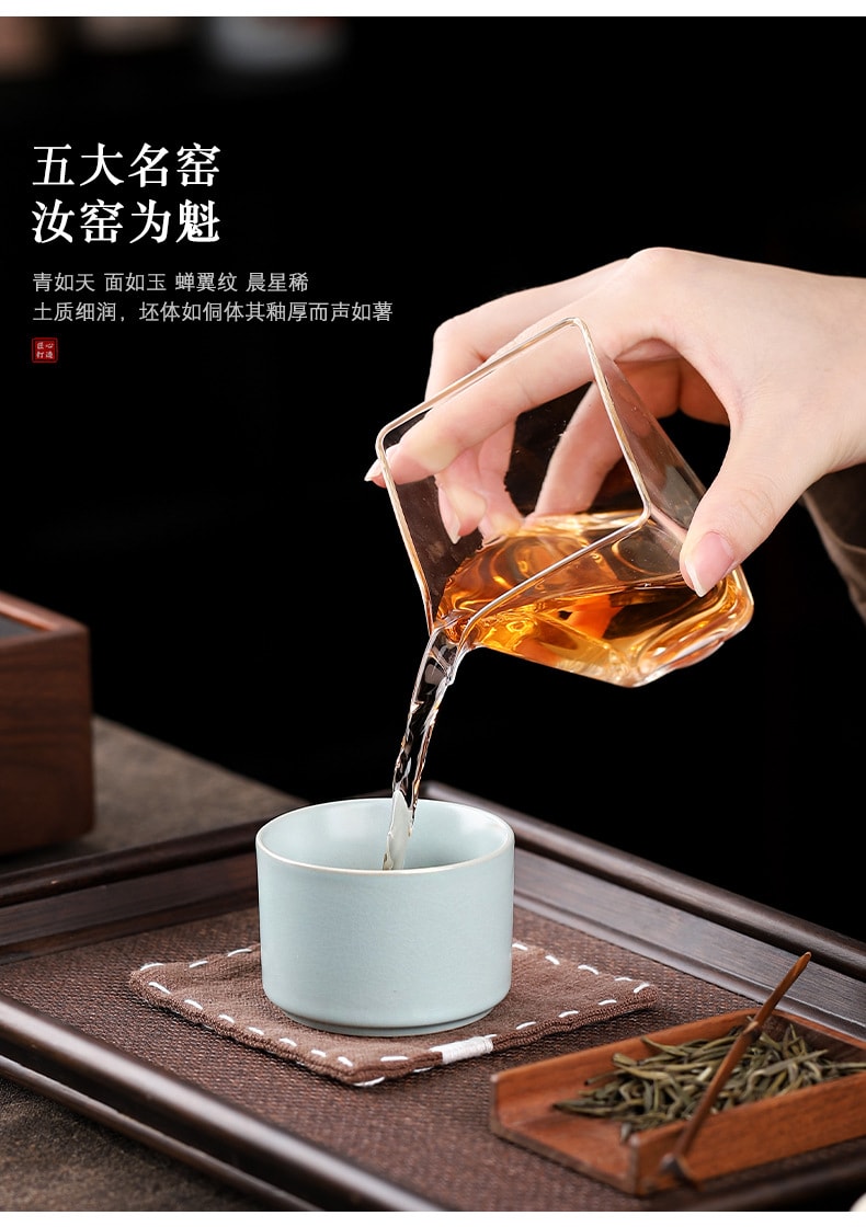 【中国直邮】 故宫淘宝 故宫文创 五大名窑茶杯  茶具茶盏天地盖礼盒  1盒5杯