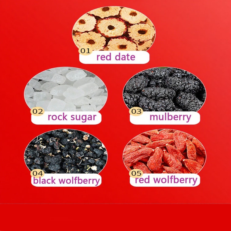 【Expédition directe du Canada】 Sivantda Mûre Goji Jujube Thé 100g (5g×20p) Doux et sucré, plein d'antioxydants, hydratant et nourrissant, une tasse par jour pour retrouver vitalité et teint éclatant Mélange de sachets de thé Cadeau de fête 3
