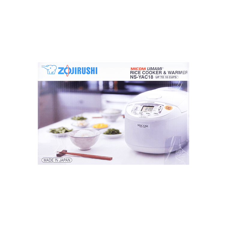 ZOJIRUSHI NSYAC18WE Rice Cooker & Warmer 10 Cups Uncooked Pearl