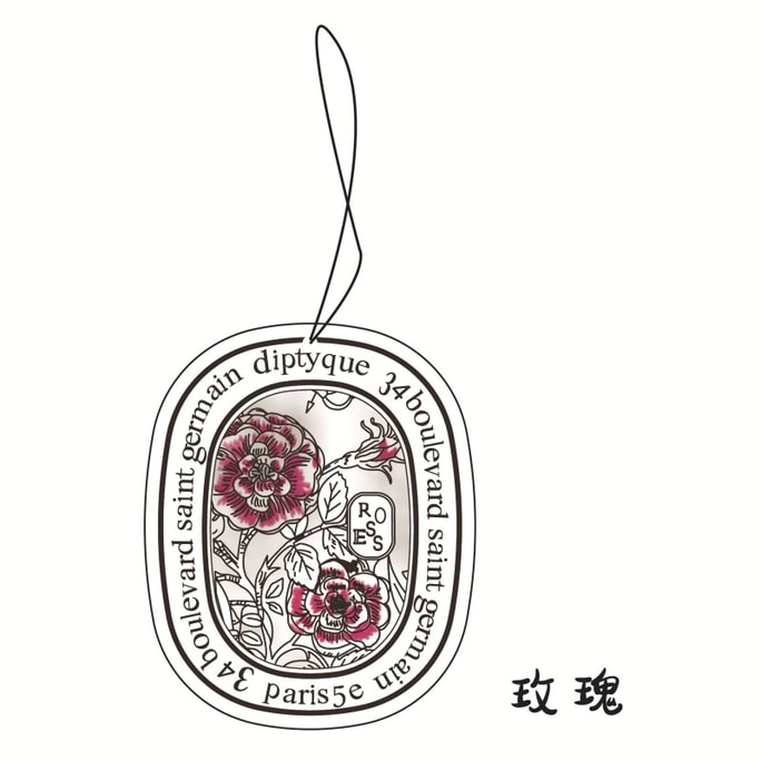 Car Aromatherapy Fragrance Chip Perfume Wardrobe Ornament-Rose 1Pc
